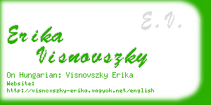 erika visnovszky business card